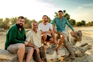 father and sons dubai photoshoot