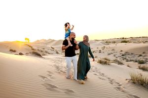 family having fun dubai