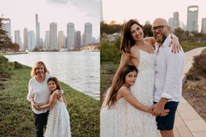 family photos dubai skyline