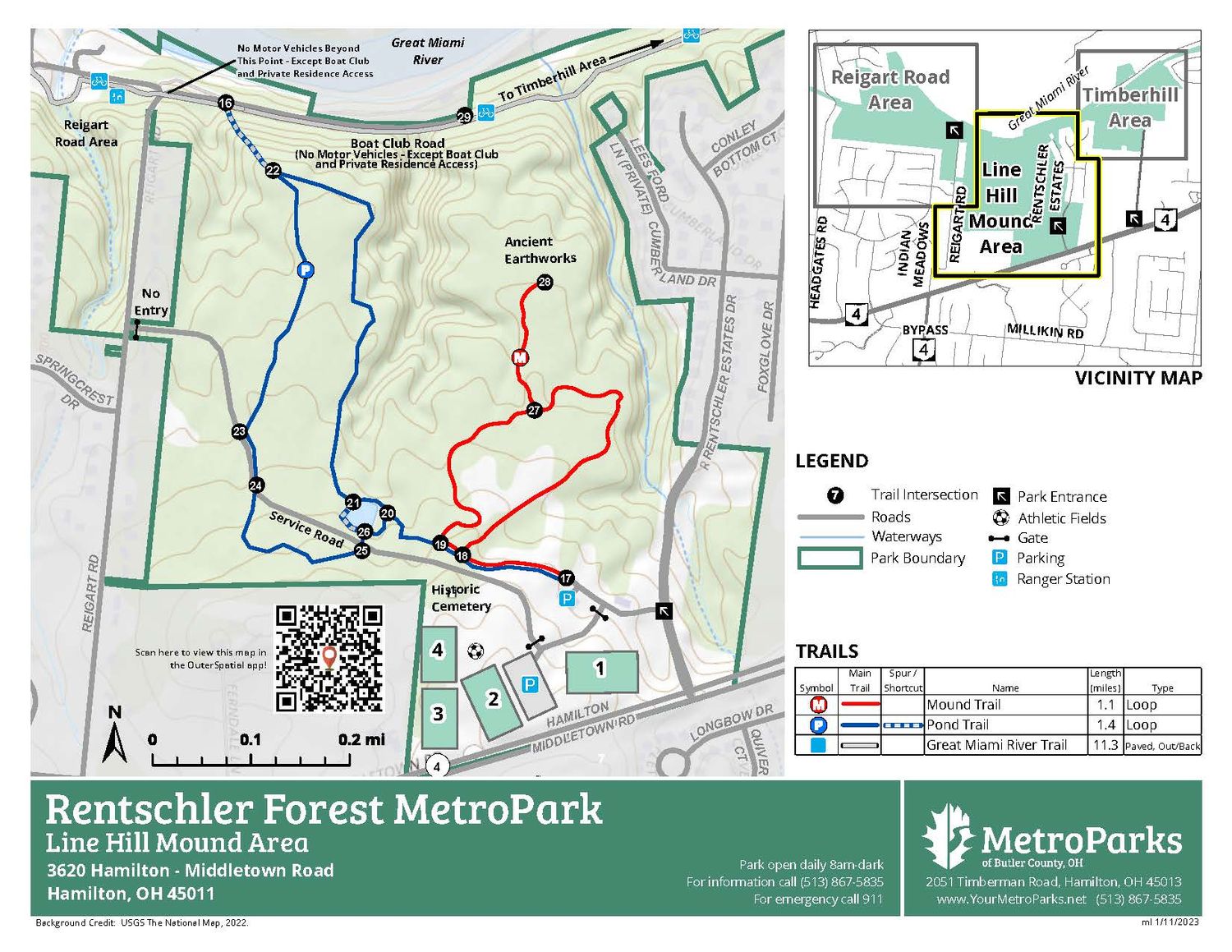 map of rentschler forest metropark to reference