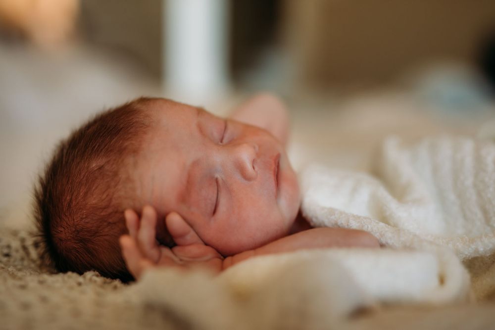 Austin in home newborn pictures