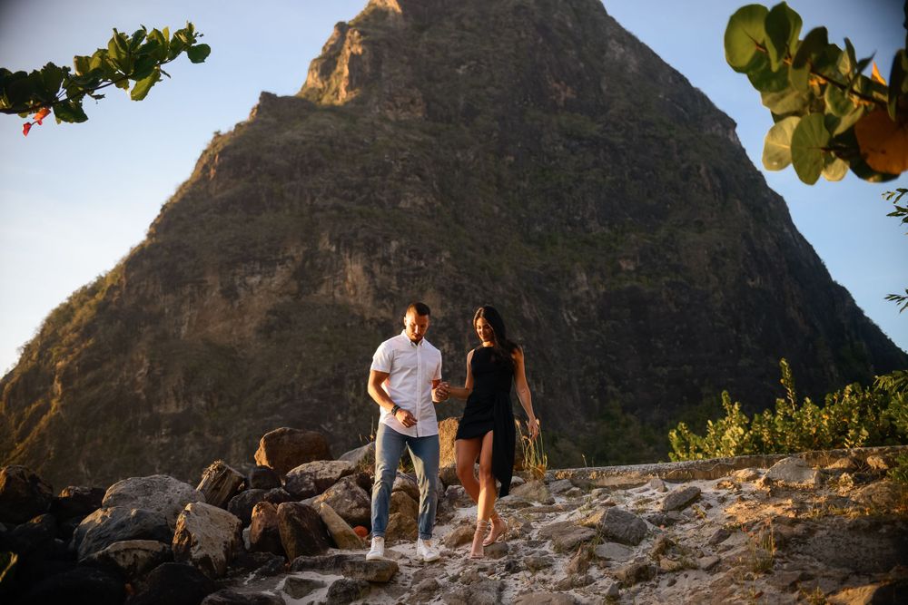 Sugar Beach Saint Lucia- Engagement shoot Pitons St. Lucia- St. Lucia Photographer
