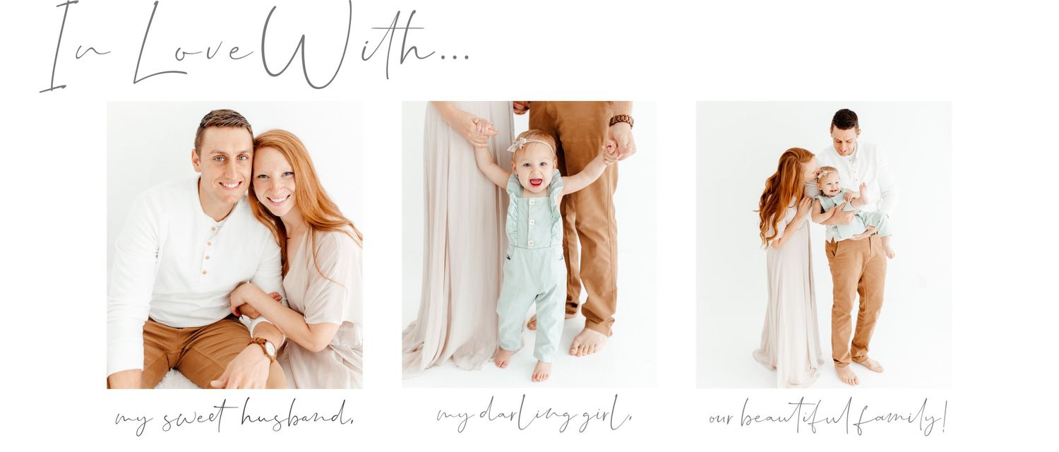 Professional wedding photography branding collage showing three soft romantic poses in neutral tones.