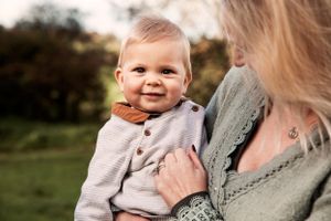 Portrait of baby boy smiling in nautral light