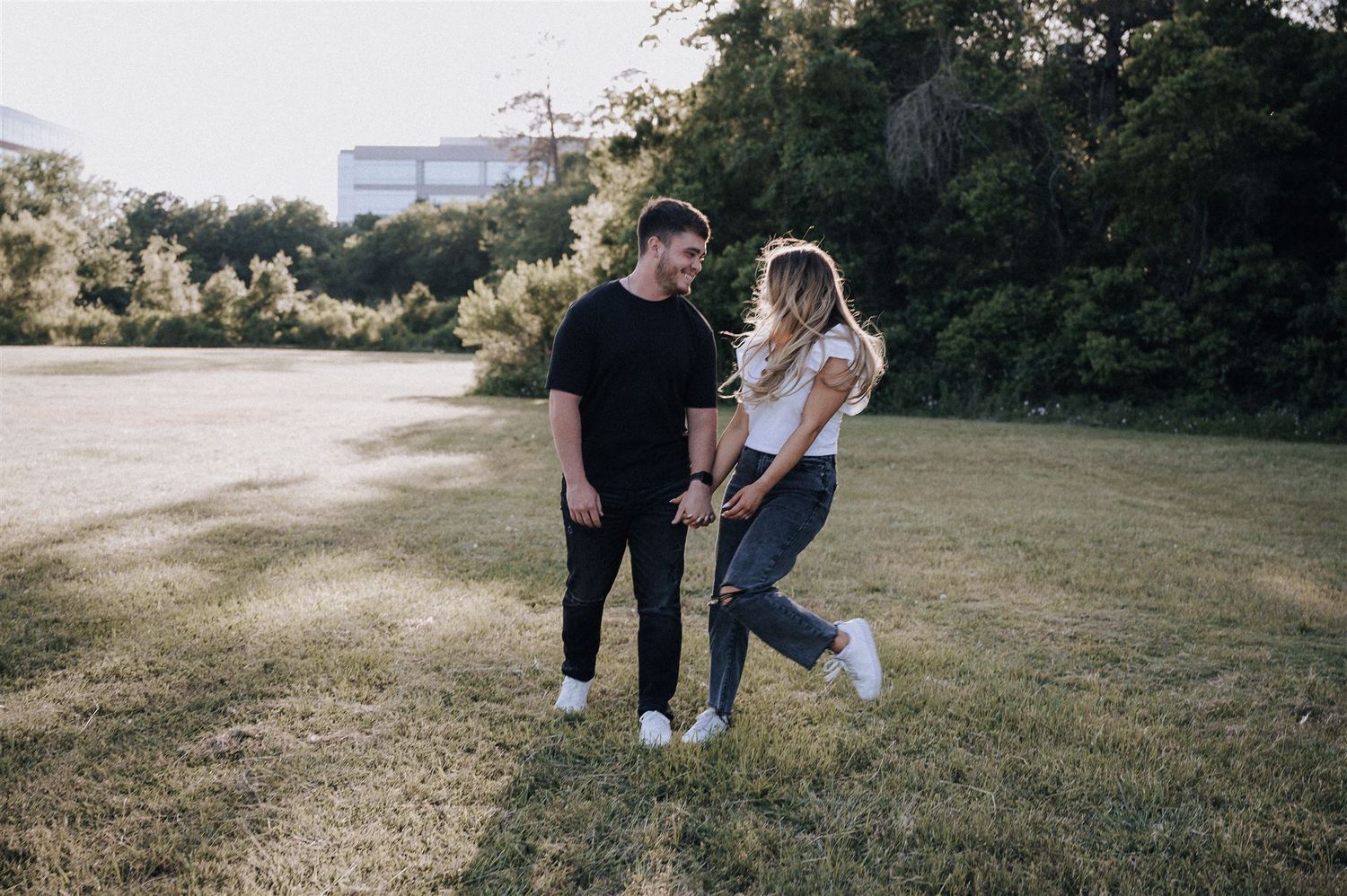 engagement photography session in The Woodlands, Tx