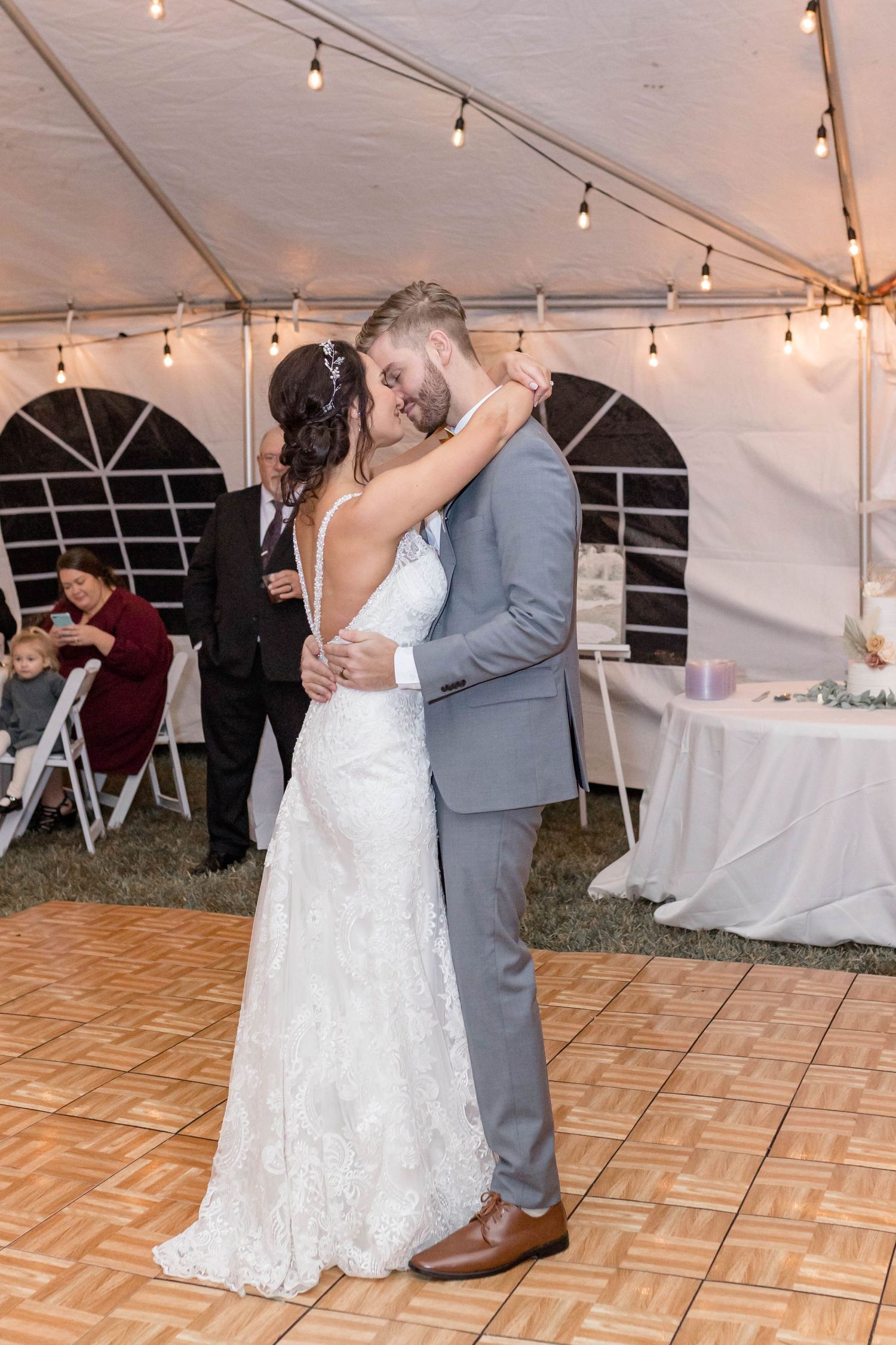 bride and groom first dance