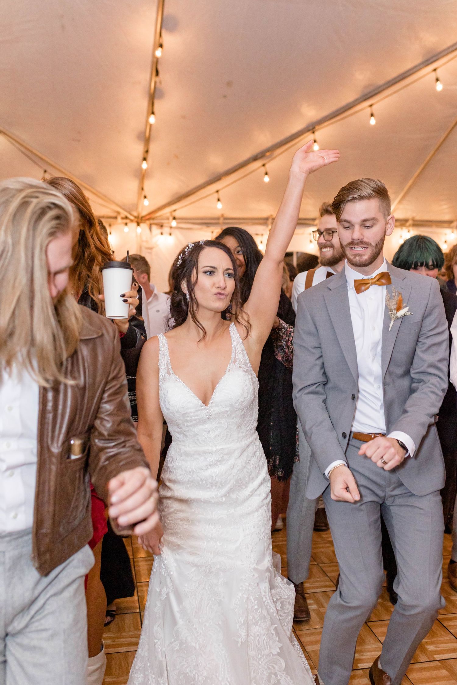 groom and bride dance