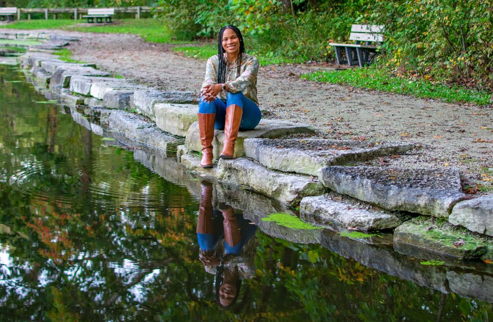 Professional Headshots at Park near Lake with Reflection