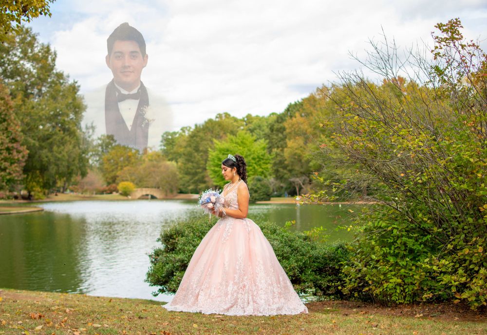 Photoshop image of birthday shoot with father