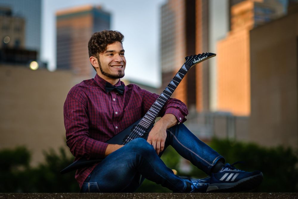 senior portrait of boy in dallas