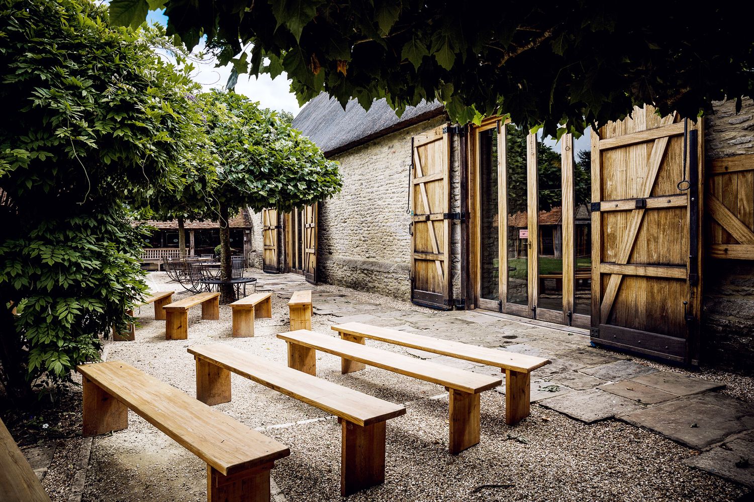 outdoor ceremony area