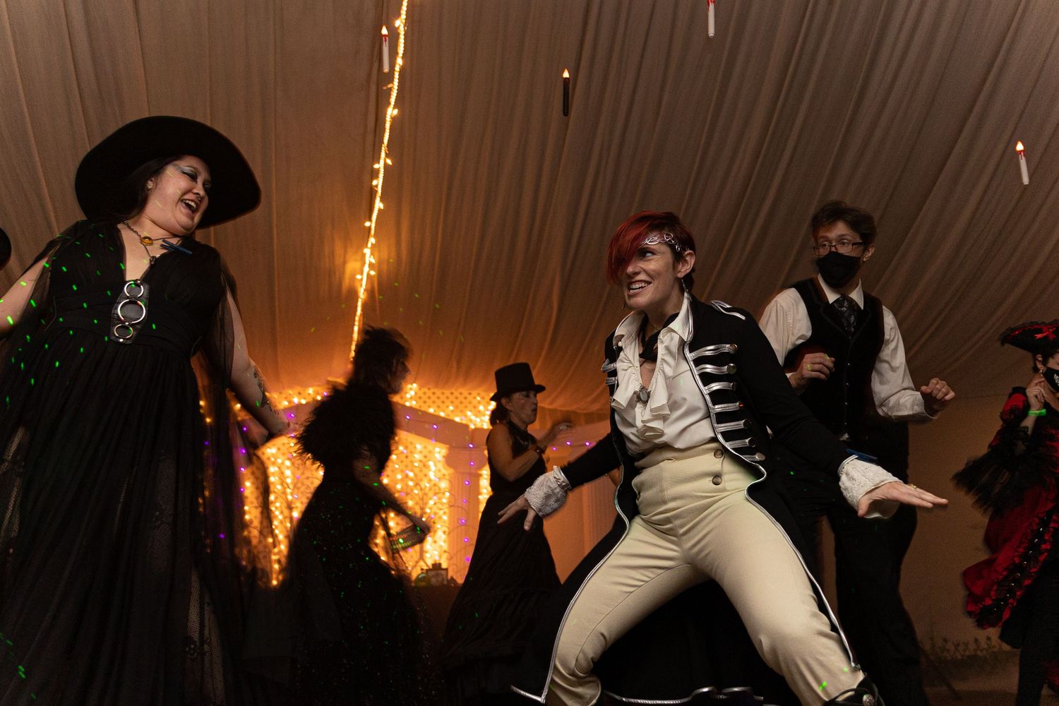 Guests dancing at wedding