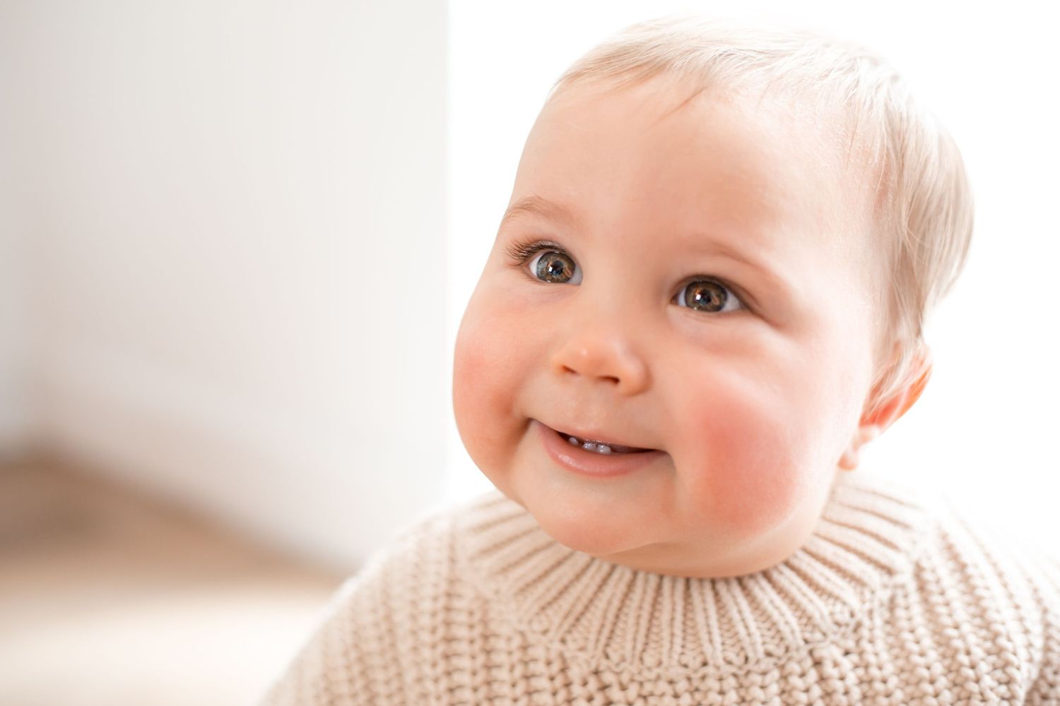baby boy smiling