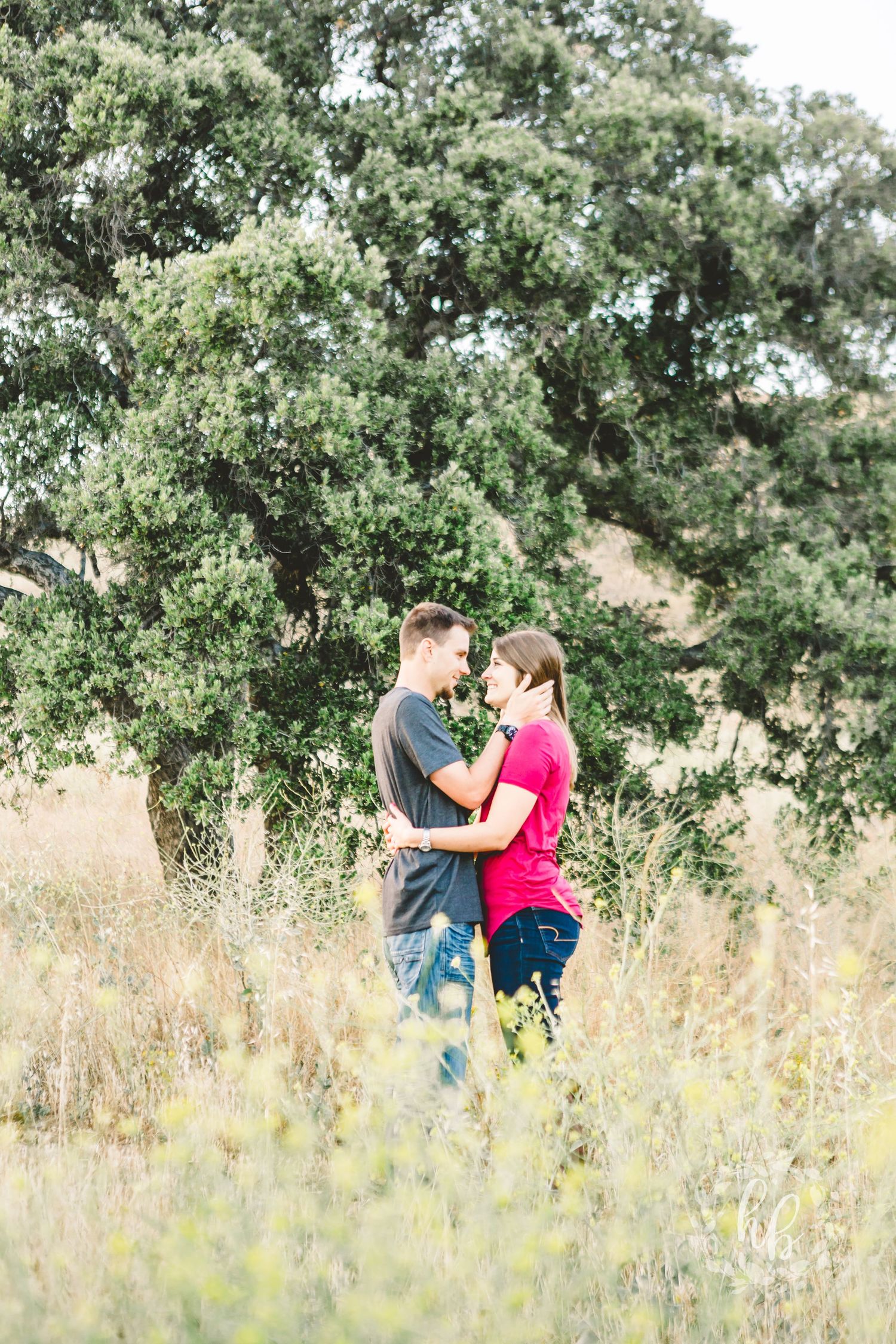 open field camarillo engagement photos