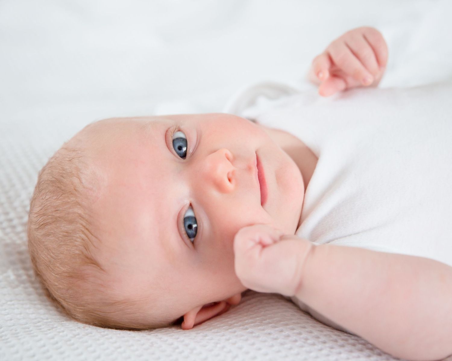 close up of baby face