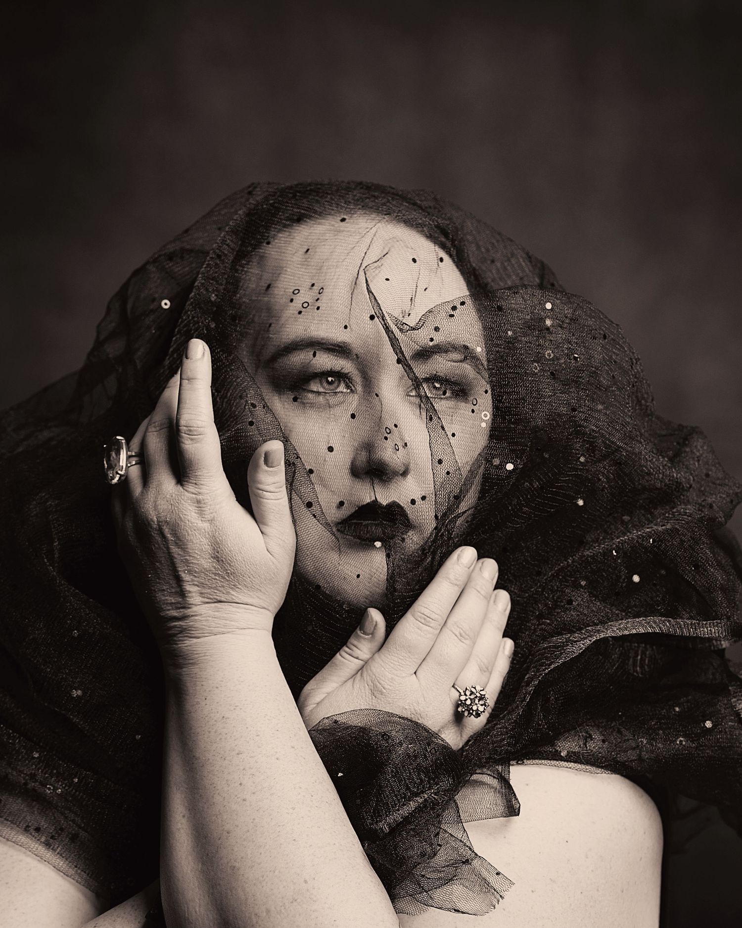 Black and White Studio Portrait, Tracy CA