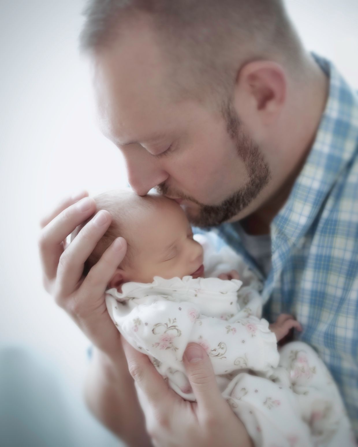 Intimate Newborn Daddy and Me Portrait