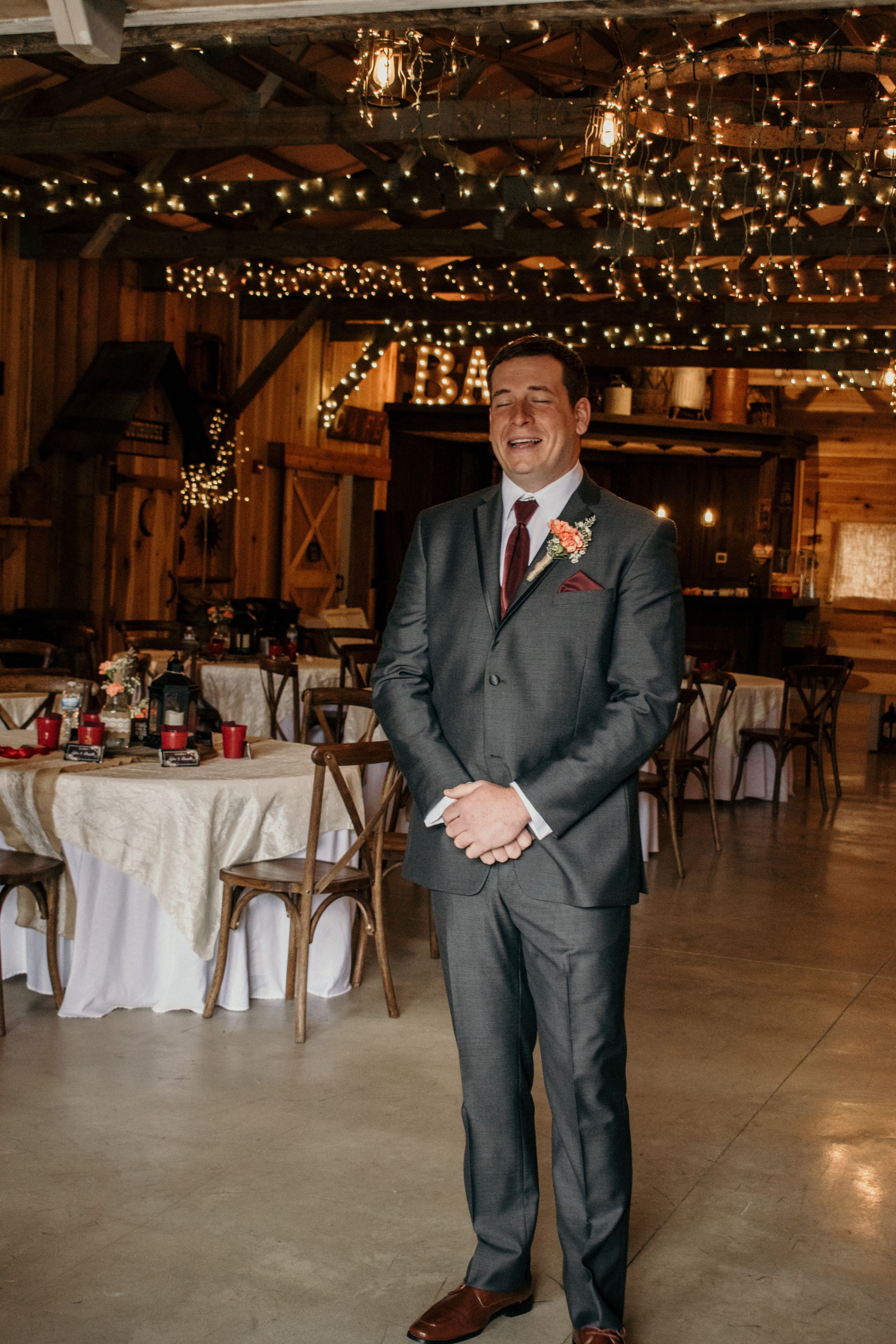 groom gets emotional after seeing bride for the first time