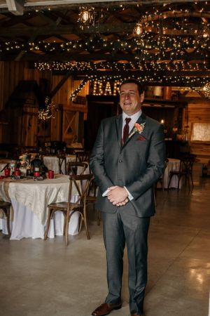emotional groom on wedding day