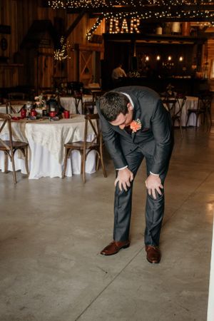 groom cannot believe his eyes during first look on wedding day