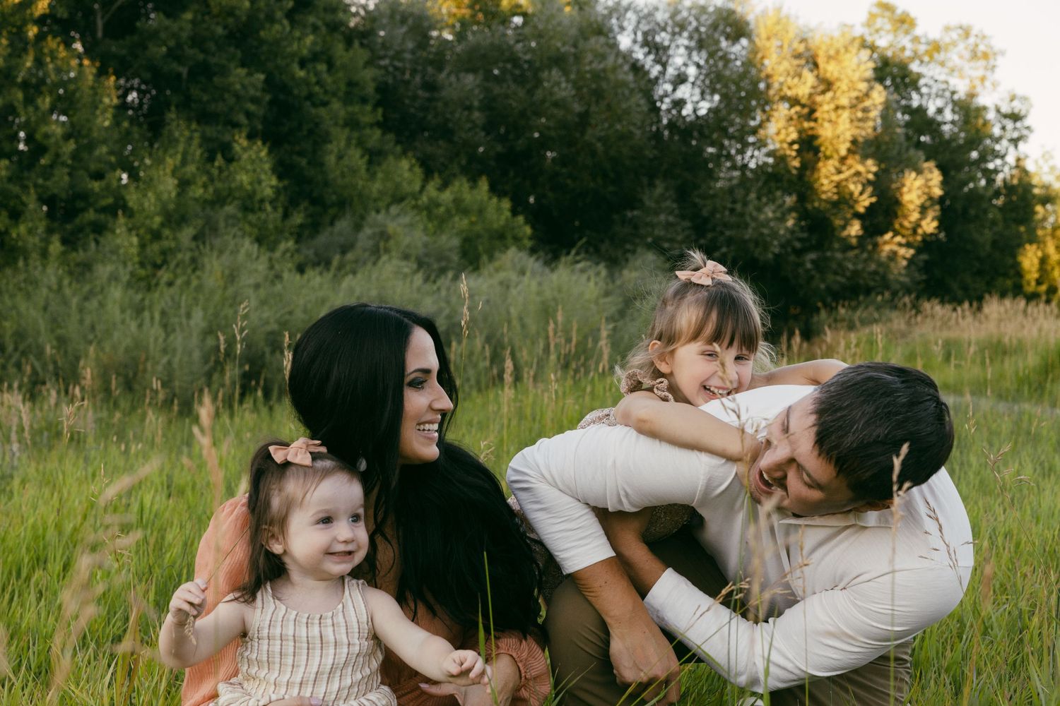 a family session focused on capturing the raw moments of a wild family photo session