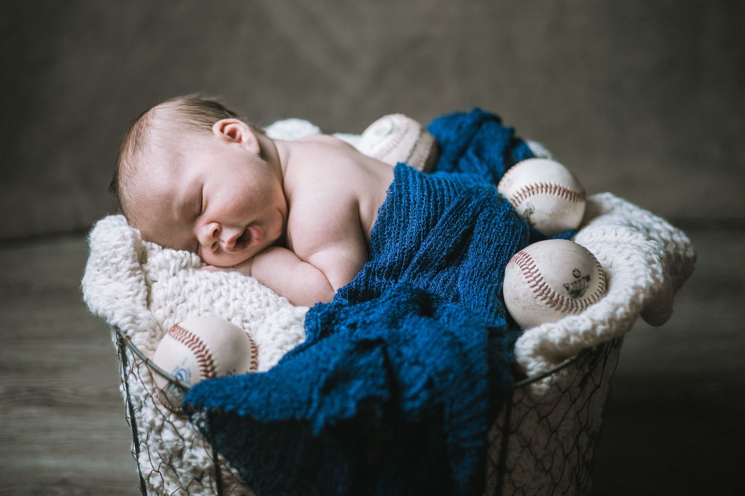 newborn posed