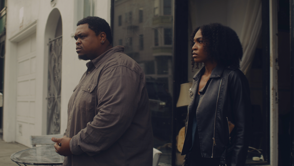 A guy and girl defend their shop in San Francisco for short film video production