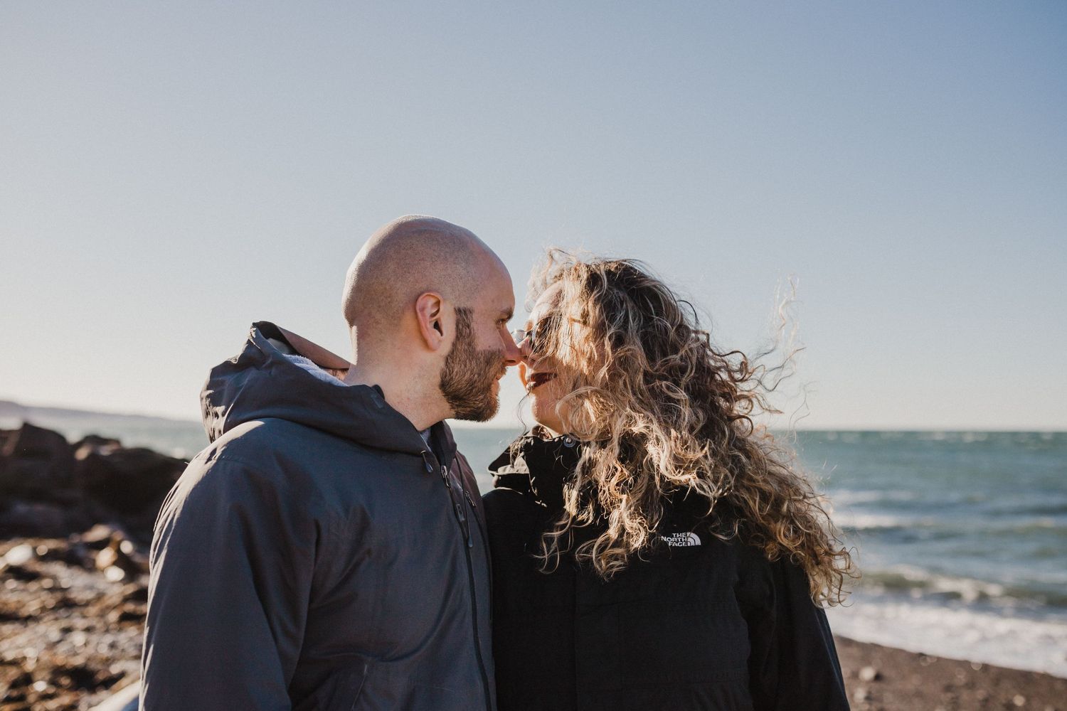 Couple's session at Black Rock Lighthouse, Annapolis Valley, Nova Scotia