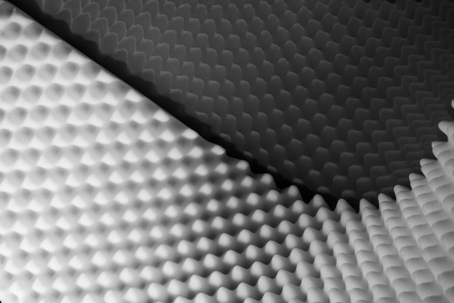 black and white packaging material forms a beautiful abstract rhythmic image