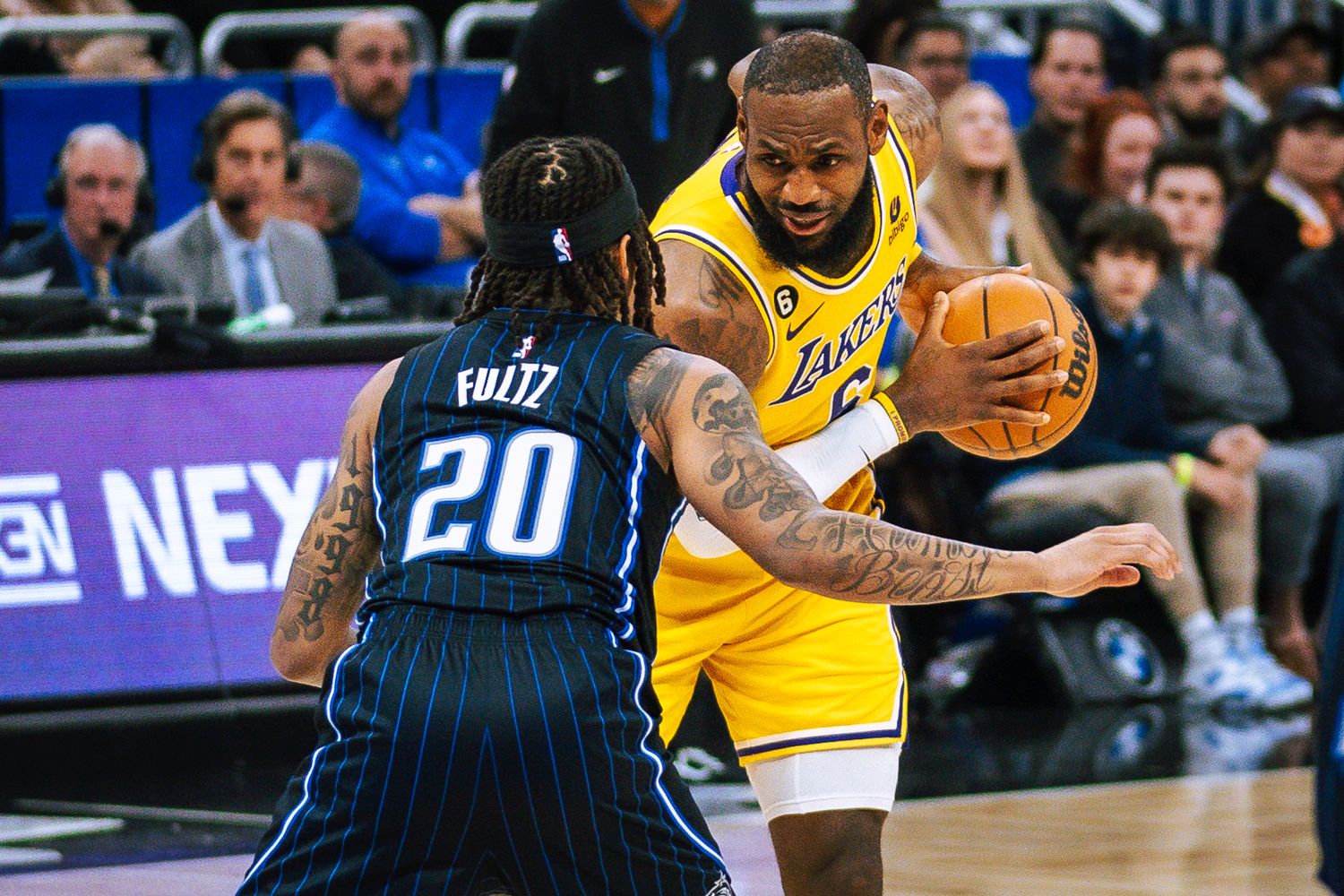 LeBron "King" James defended by Markelle Fultz.