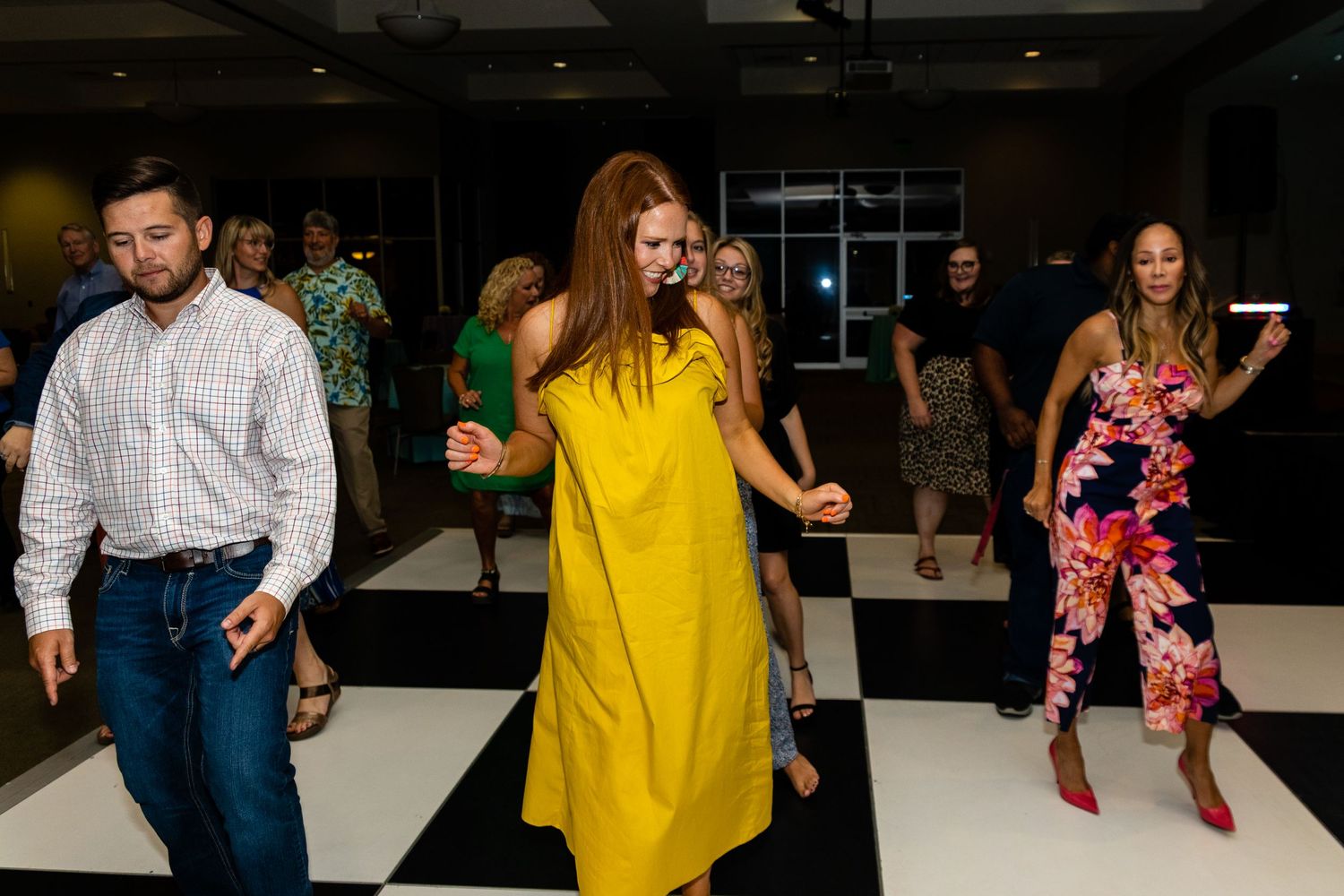 Photo shoot of girl dancing on the floor at event