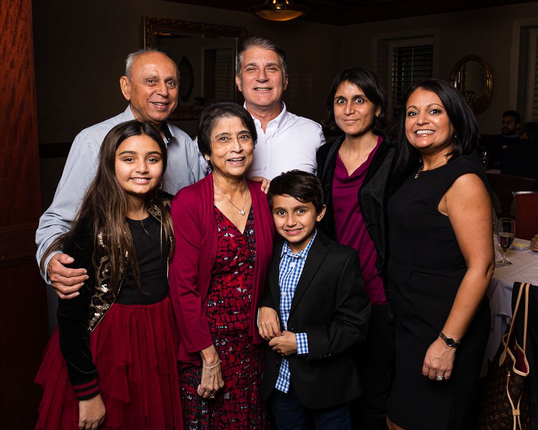 Family photography at celebration event