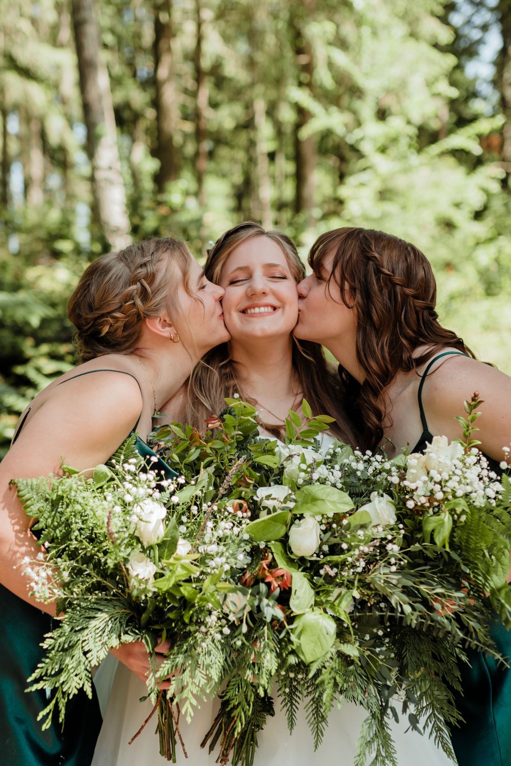 Sister and Bride Intimate Backyard Wedding: Olalla Washington
