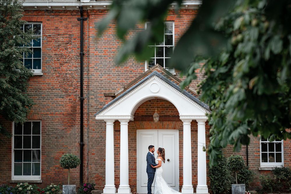 Micklefield Hall Indian Wedding Couple Portrait Outdoor Pastel www.rajpassy.com