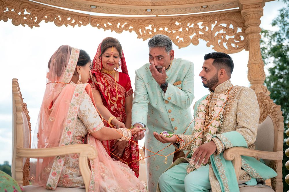 Micklefield Hall Indian Wedding outdoor pastel www.rajpassy.com