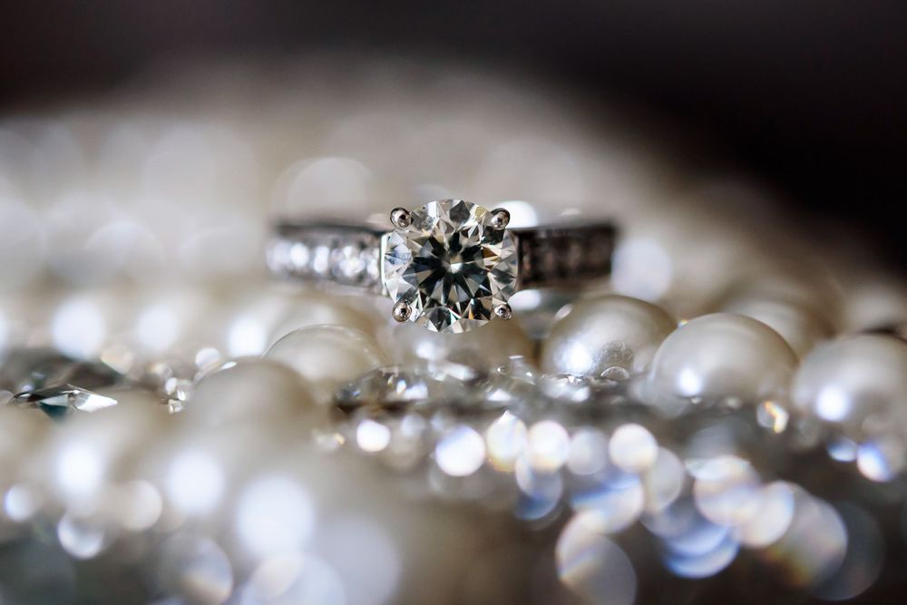 Wedding ring on wedding day in Cleveland, Ohio.