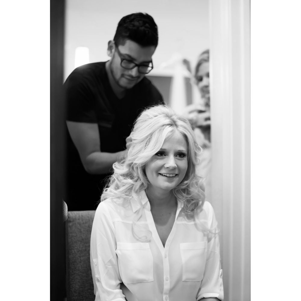 Bride getting ready for her wedding day in Cleveland, Ohio.