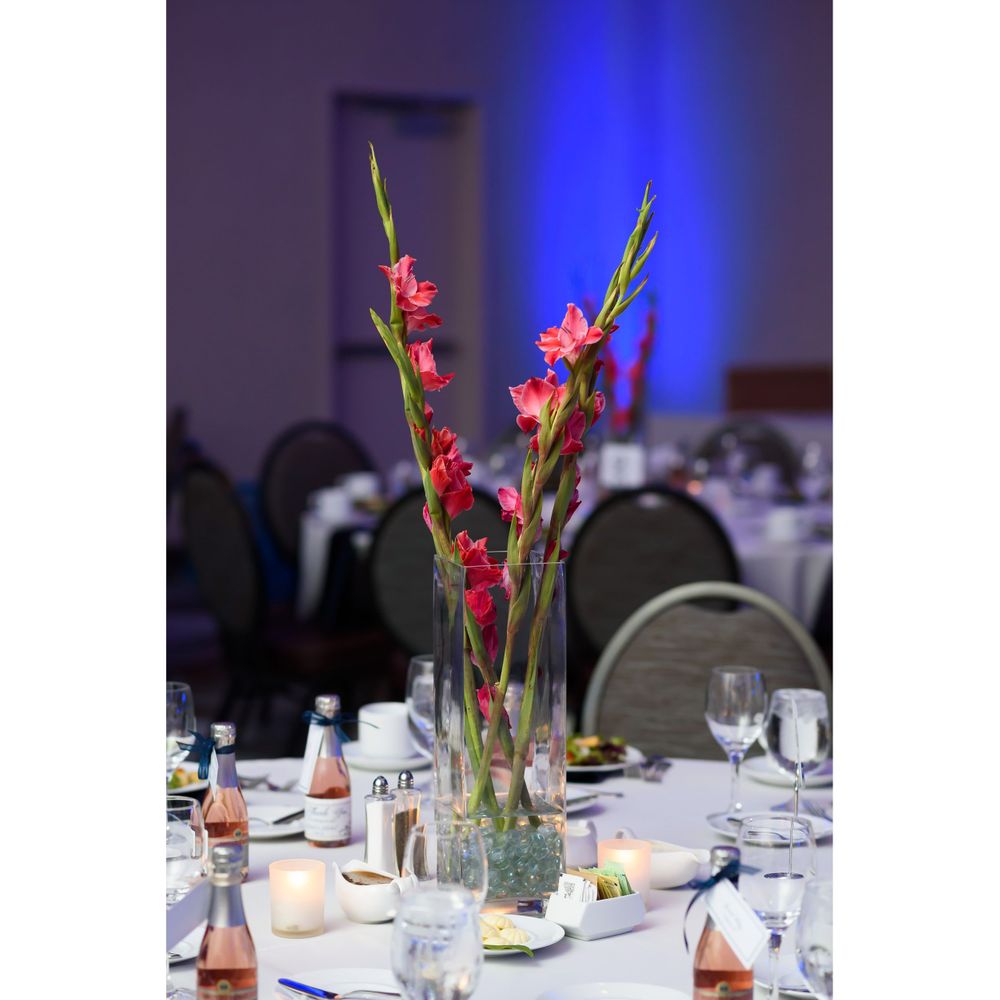 Center pieces during wedding reception at Emerald Event Center in Cleveland, Ohio.