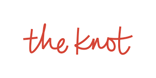 Red handwritten logo text reading 'the knot' in casual script style.