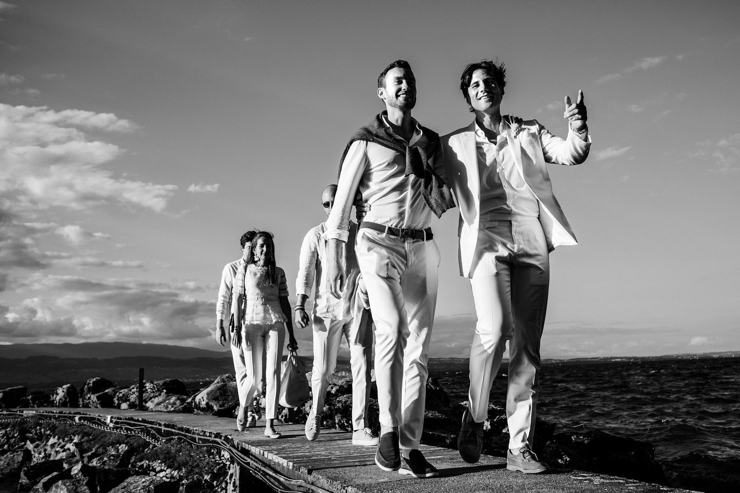 TLOOK photographe de mariage de style documentaire, cocktail au bord du lac