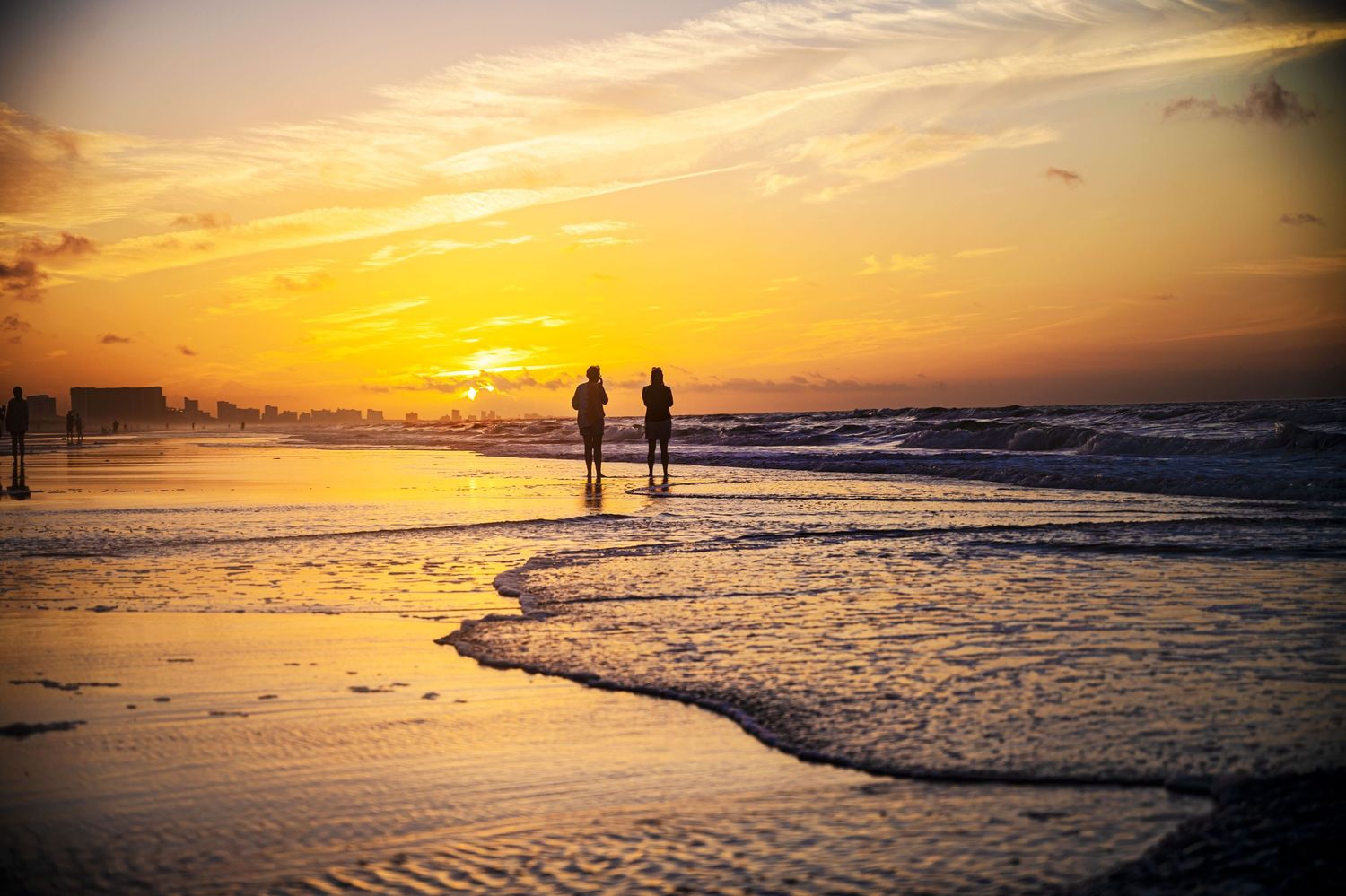 Sunset at the beach.