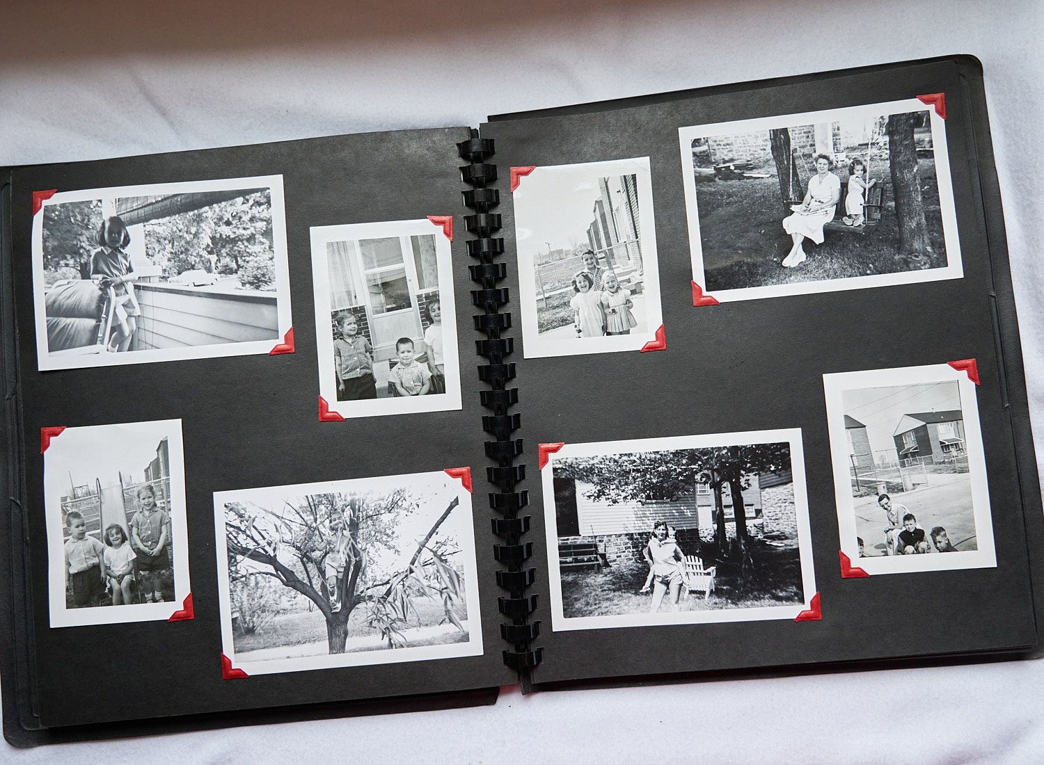 vintage photo album from 1950s by baltimore family photographer