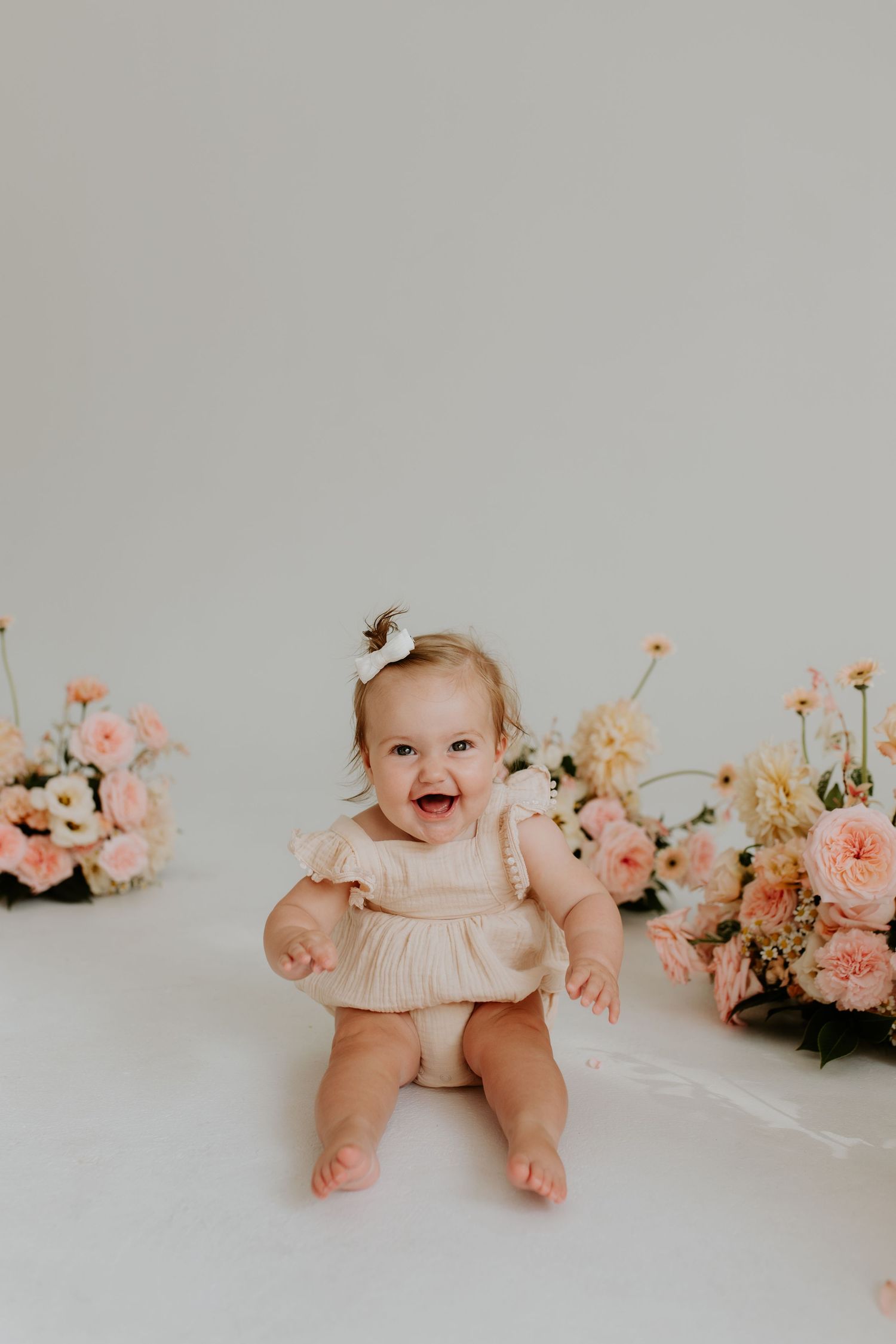 smiling 6 month old baby