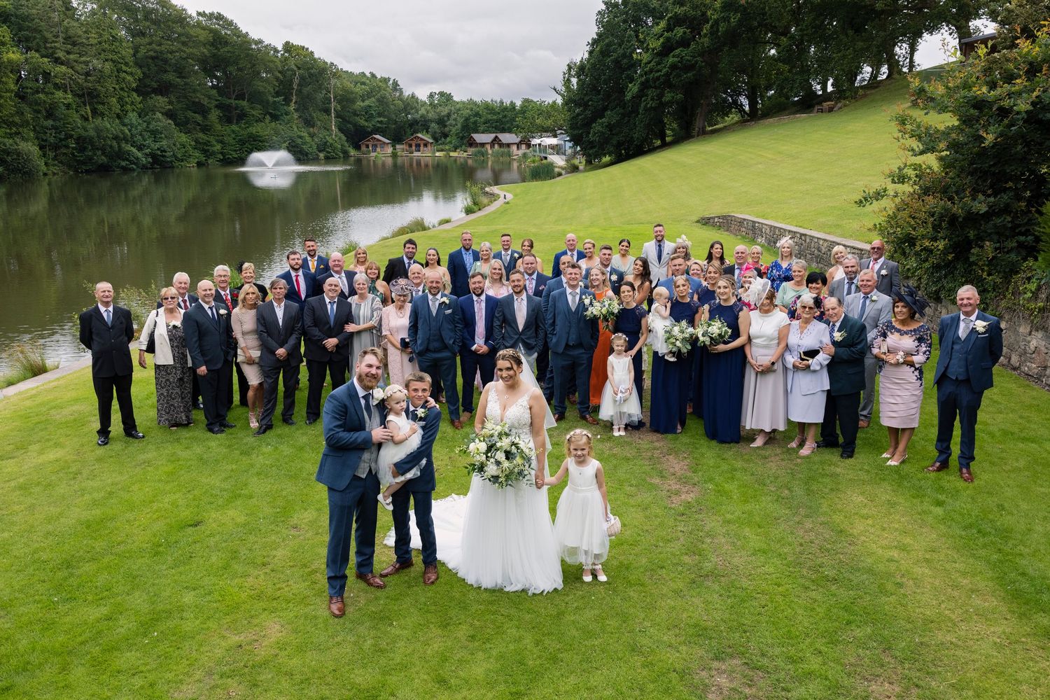 Canada Lodge the best view for a group wedding photo