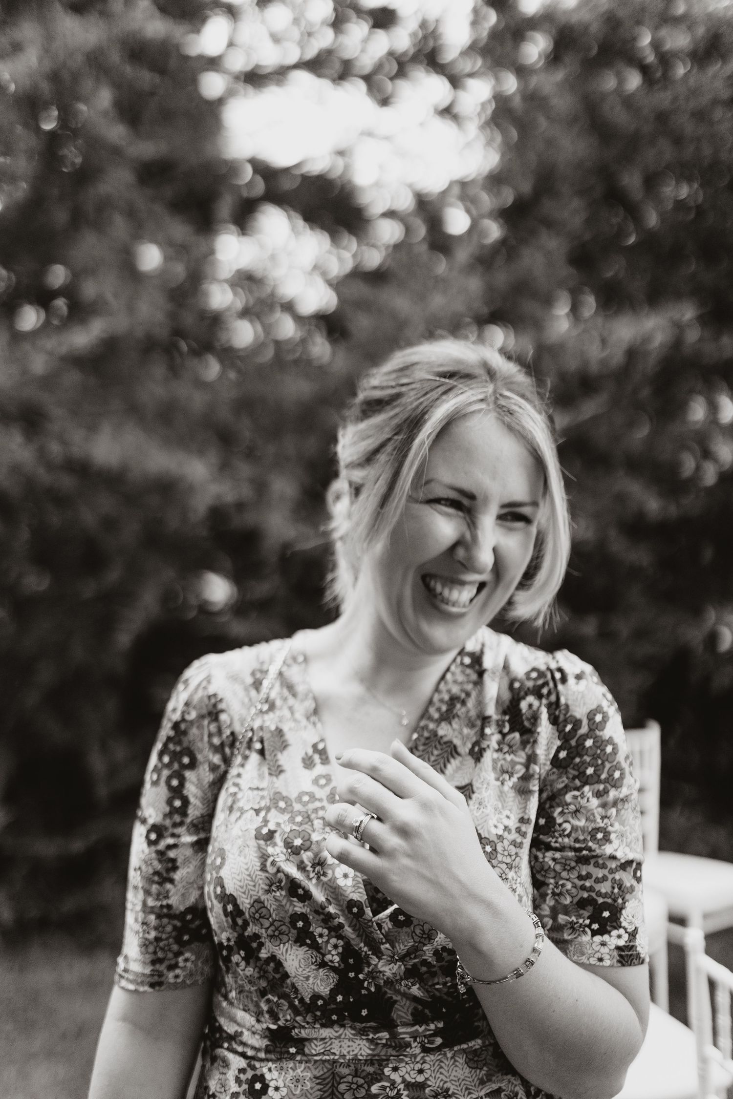Real laughter at a wedding