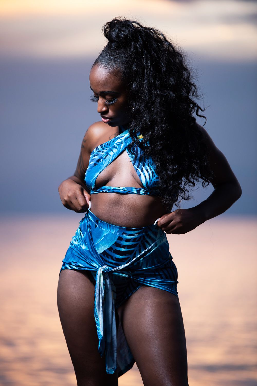 Female swimsuit portrait photography session in Buffalo, NY