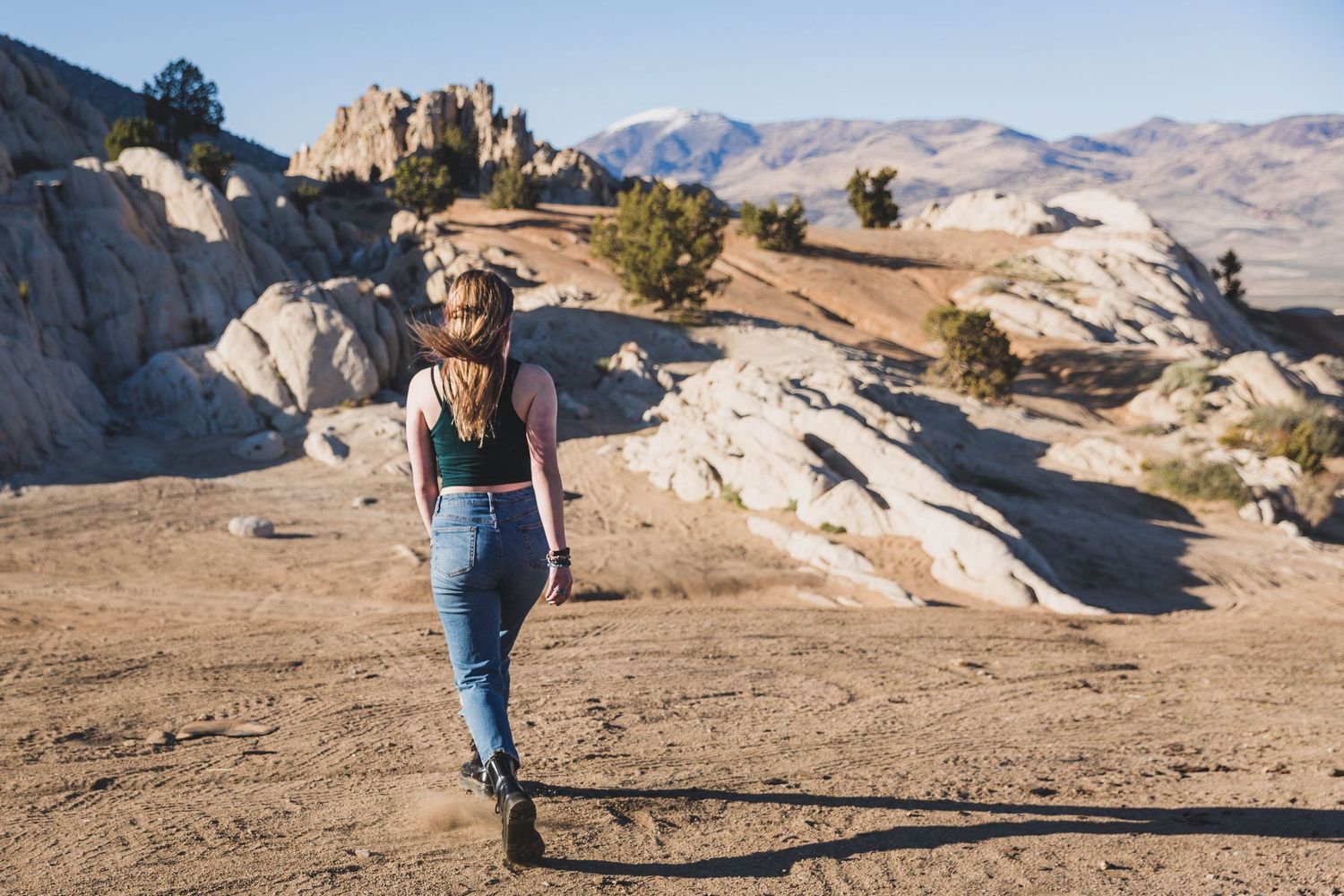 Moon Rocks Desert Nevada Senior Photo with dr. Martens
