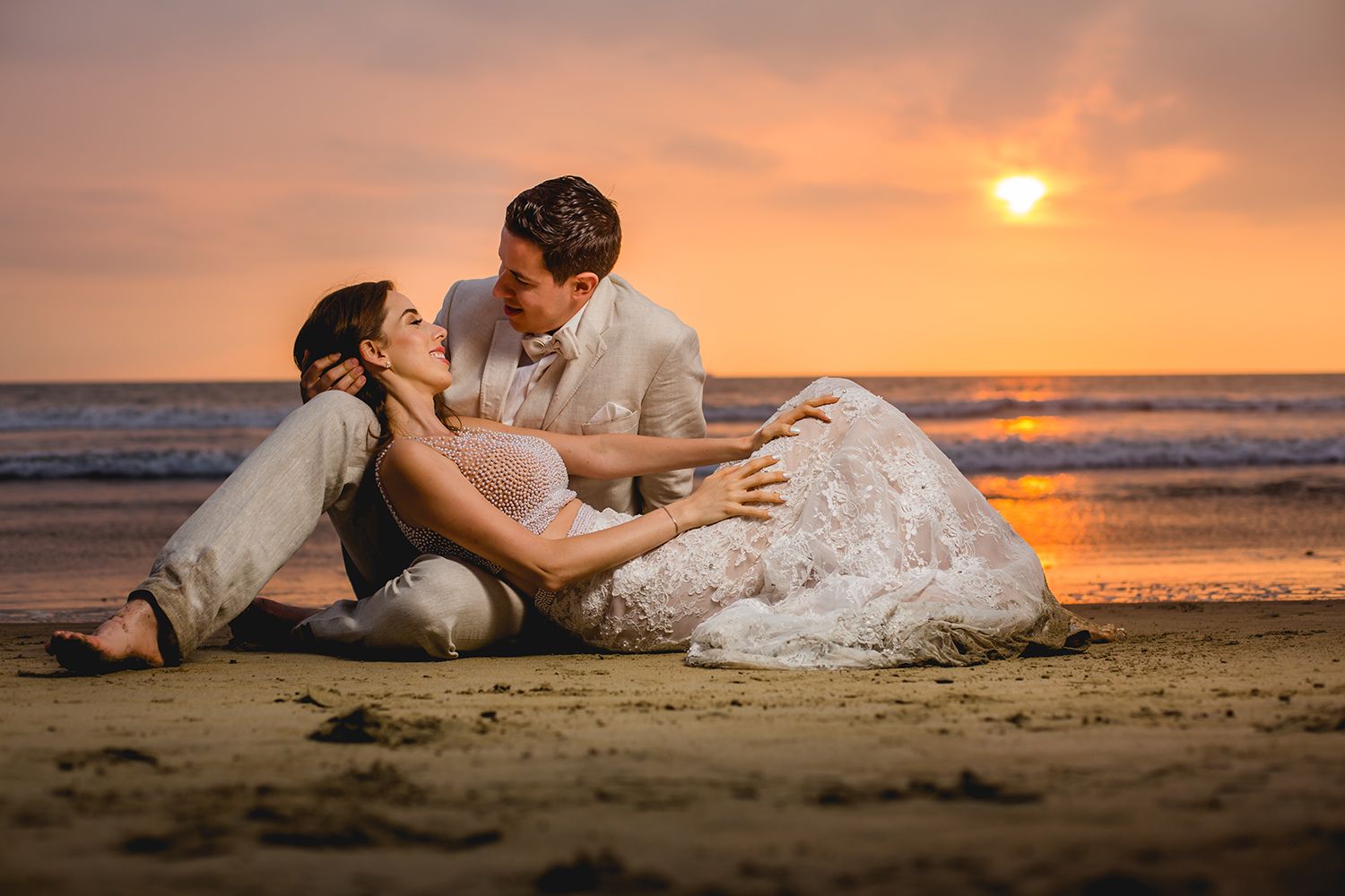 Wedding photography sunset Vallarta