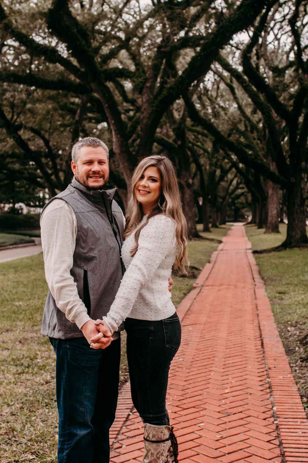 Couple photo in downtown Houston, TX
