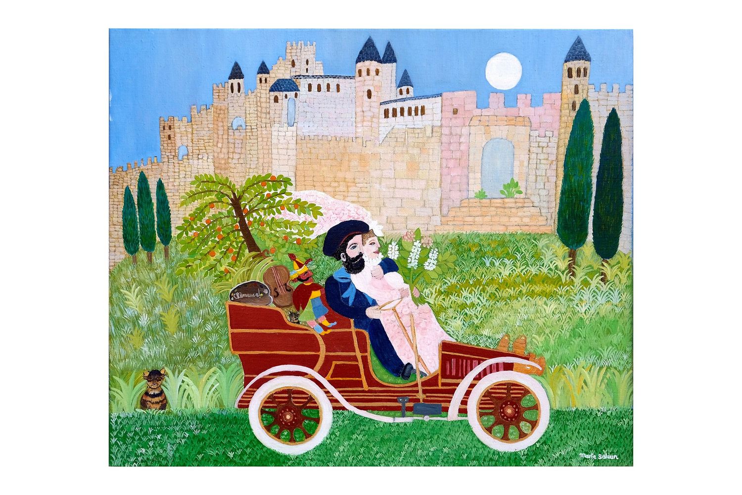 Souvenir de notre voyage de noces - Toile de Marie Saleun
